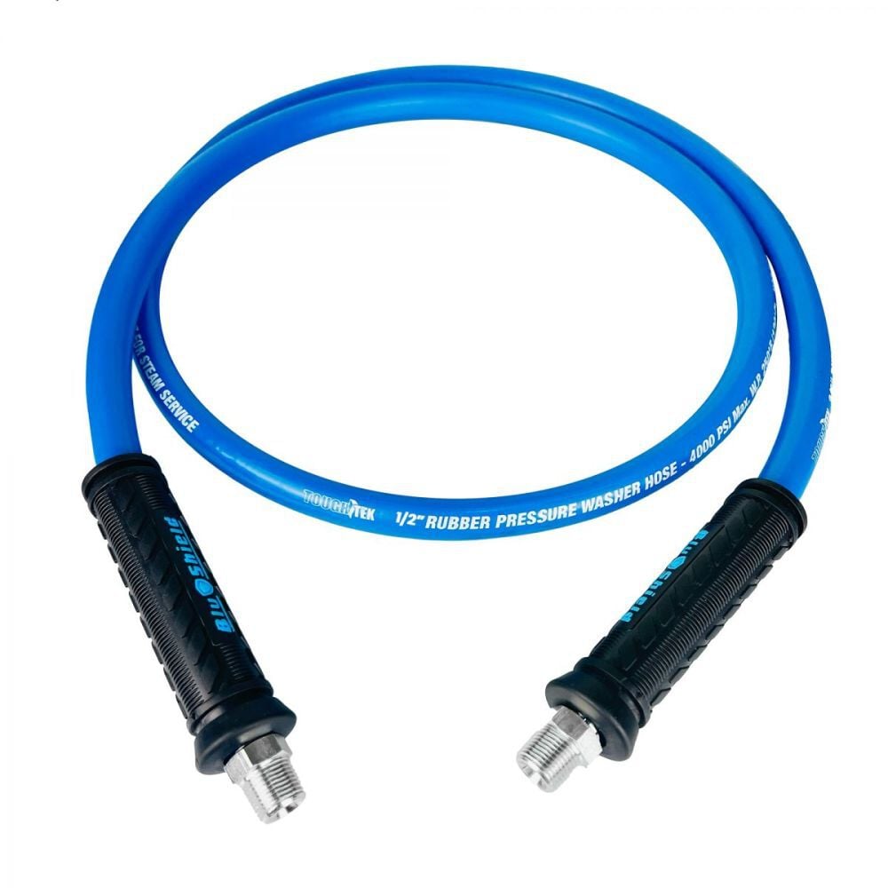 BluBird 1/2 Inch x 6 Ft 4000 PSI Blue Rubber Jumper Pressure Washer Hose, large image number 3