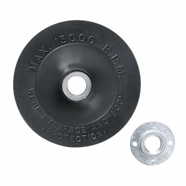 Bosch 4-1/2 In. Angle Grinder Accessory Rubber Backing Pad with Lock Nut, large image number 0