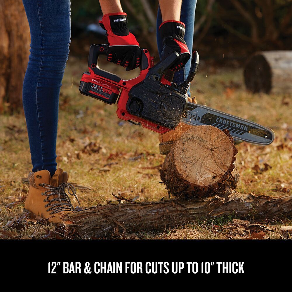 CRAFTSMAN V20* 12 Inch Cordless Compact Chainsaw 4Ah Kit, large image number 4