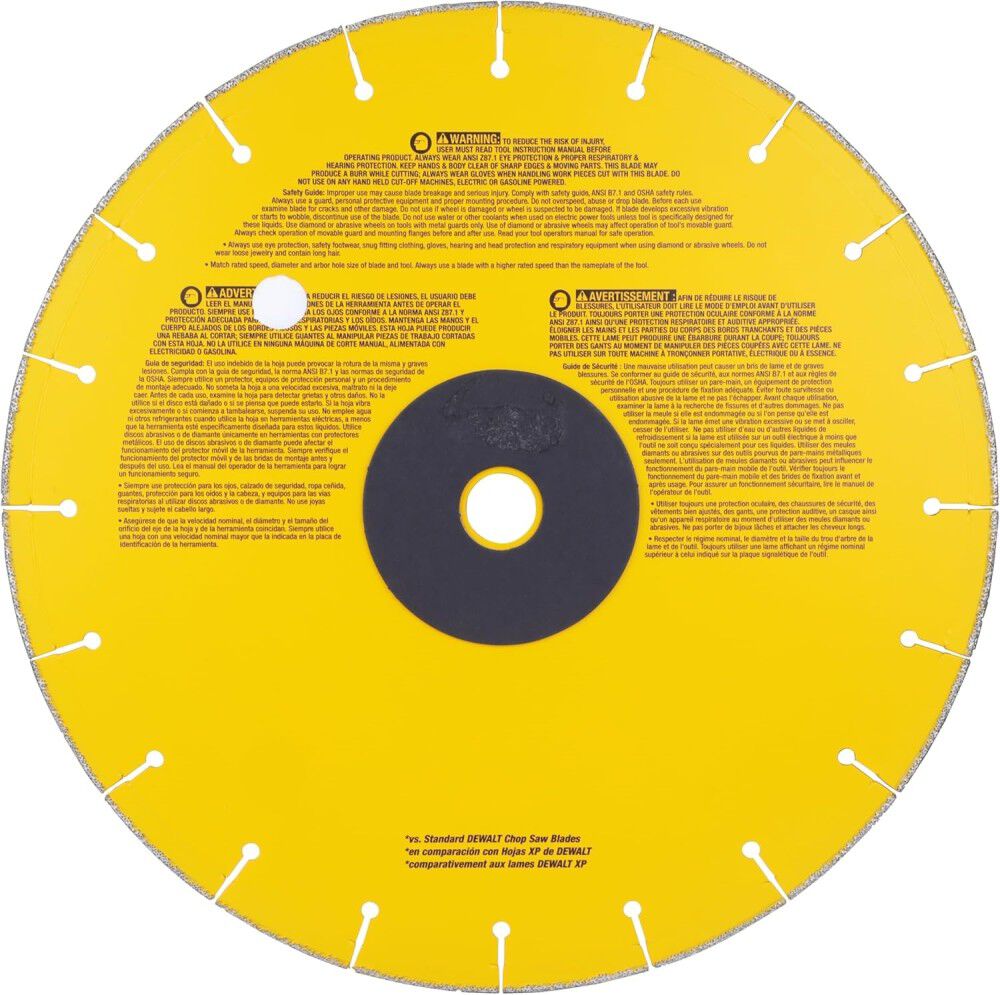 DEWALT 14 Inch Segmented Rim Diamond Edge Chop Saw Blade for Metal, large image number 3