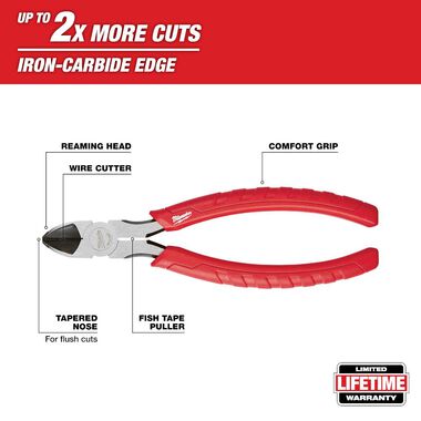Milwaukee 7 In. Diagonal Cutting Pliers, large image number 1