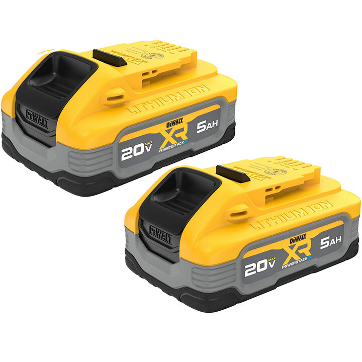DEWALT 20V MAX 20V 5Ah Lithium Ion Power Tool Battery Pack with Fuel Indicator (2 Pack)