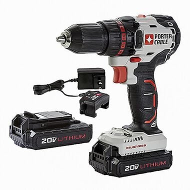 Porter Cable 20V MAX Brushless Lithium-Ion Cordless Drill (PCC608LB) Kit
