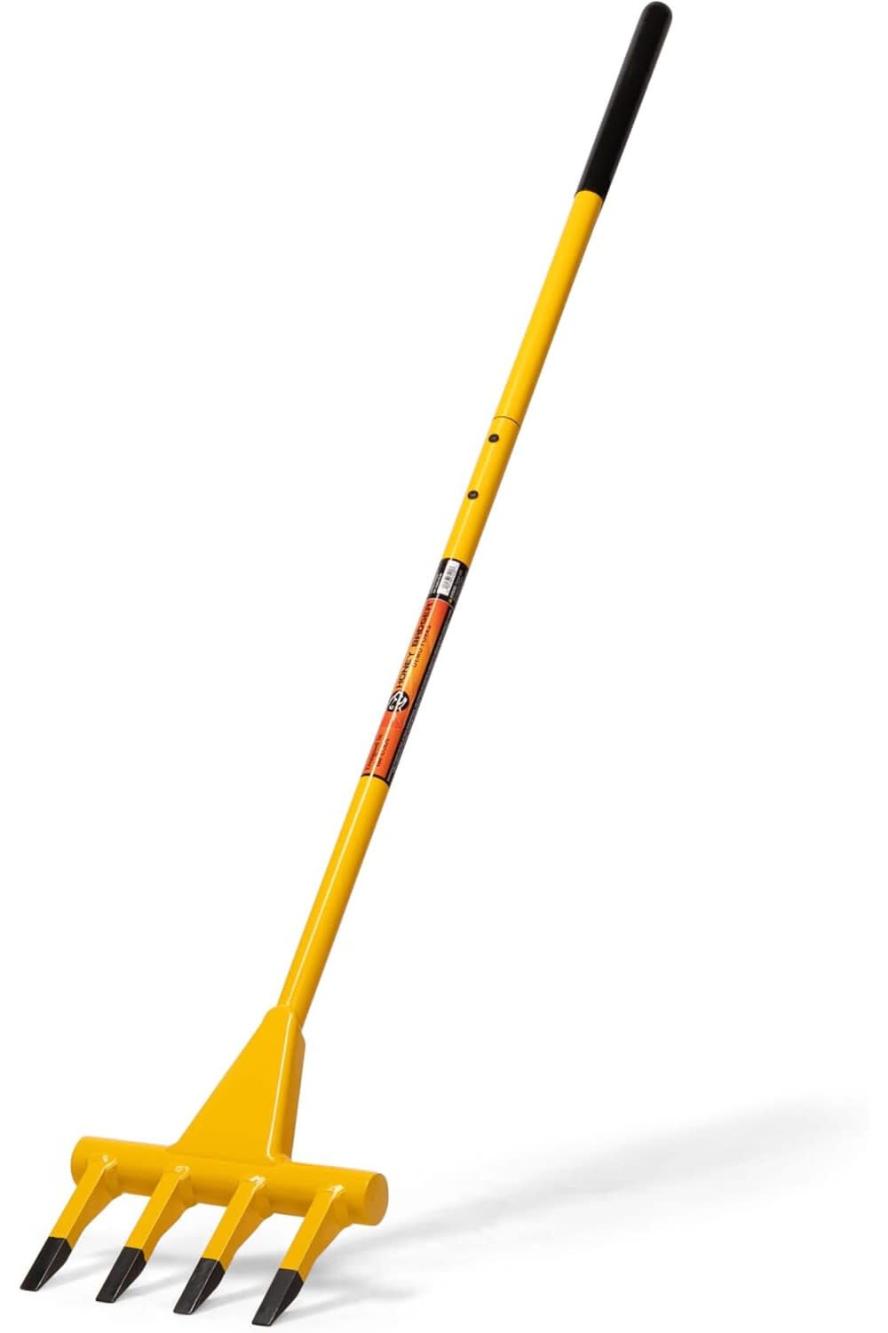 Honey Badger 4-Tine 56.2 Inch Steel Yellow Demo Fork with 56 Inch Handle - HB56-KD