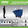 Toter 1 Cubic Yard 1200 lbs Capacity Standard Duty Tilt Truck Gray, small image number 2