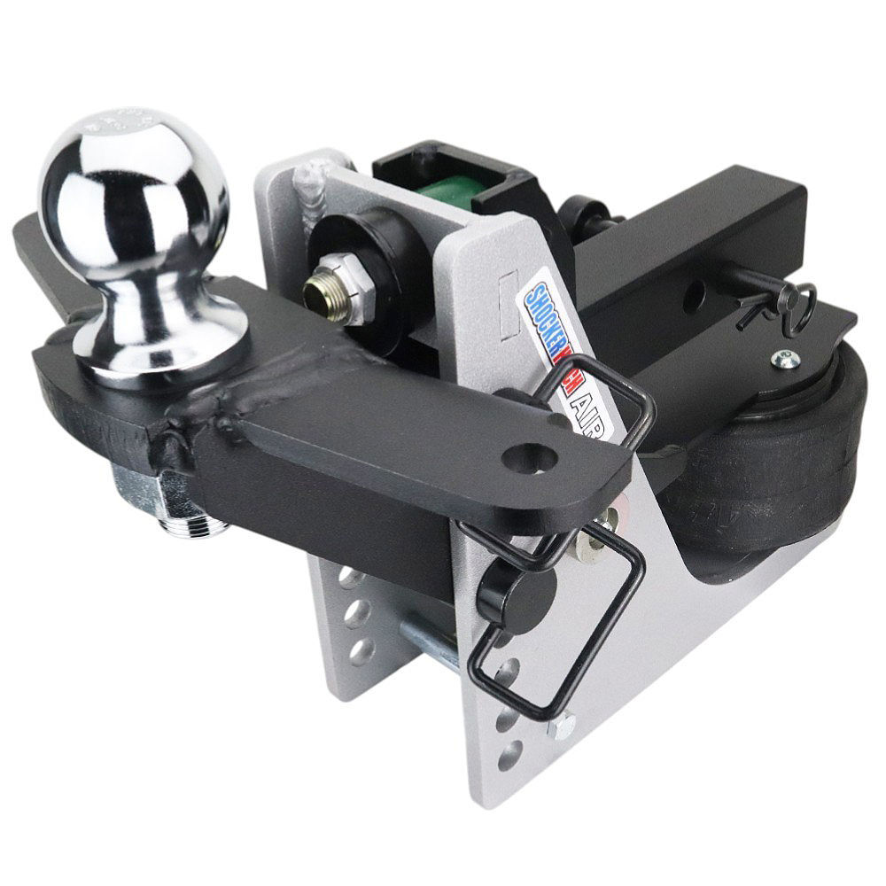 Shocker Hitch Streamline 10K Aluminum 2 Inch Air Receiver Hitch & Raised Sway Bar Tab Ball Mount 2-5/16 Inch Hitch Balls, large image number 3