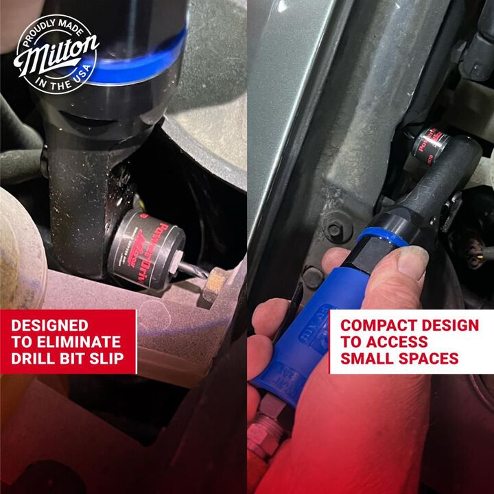 Milton PowerDrive 1/4-Inch Drive Ratchet Drill Socket Adapter With 1/8-Inch Threaded Stub Drill Bit, large image number 1