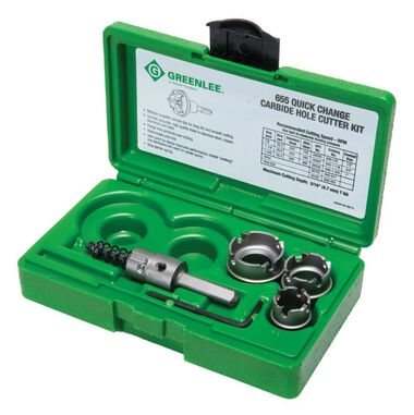 Greenlee 5-PC Stainless Steel Hole Cutter Kit, large image number 1