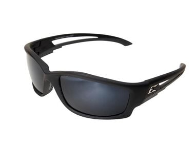 Edge Kazbek G-15 Polarized Safety Glasses Black Frame Silver Mirror Lens, large image number 0