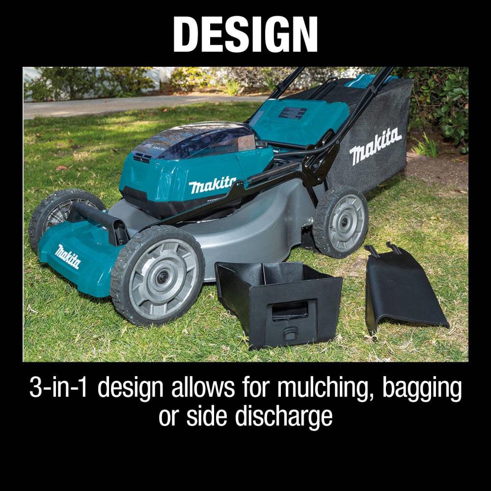 Makita 18V X2 36V LXT LithiumIon Brushless Cordless 21in Self Propelled Lawn Mower Kit with 4 Batteries 5.0Ah