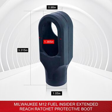 Milwaukee M12 Fuel Insider Extended Reach Ratchet (Bare Tool), Protective Boot Bundle, large image number 17