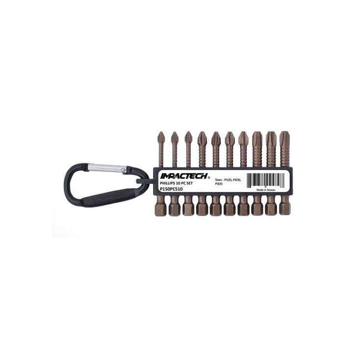 Vega Impactech Driver Bit Set 10pc 2in Length