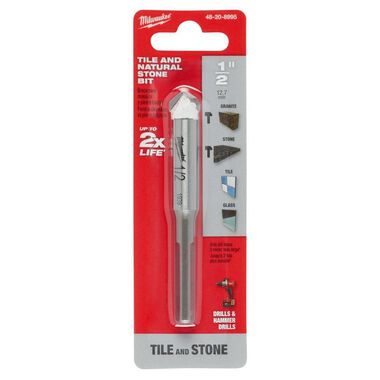 Milwaukee 1/4inch Tile and Natural Stone Bit, large image number 7