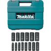 Makita 14pc. 1/2in. 6-Point Fractional Deep Impact Socket Set, small