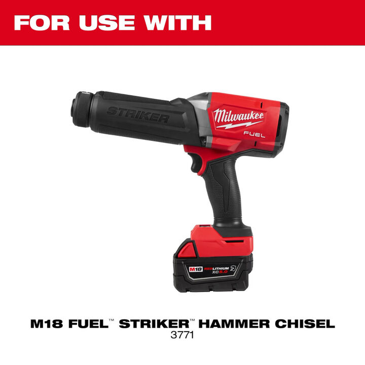 Milwaukee M18 FUEL STRIKER Hammer Chisel Kit with Protective Boot and 5 Pieces Hammer Chisel Bit Set Bundle, large image number 16