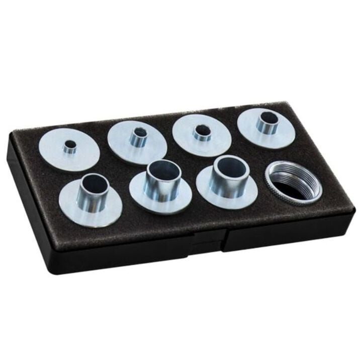 Milescraft Metal Bushing Set - 10 piece Router Template Guide Set with Wave Washer, large image number 1
