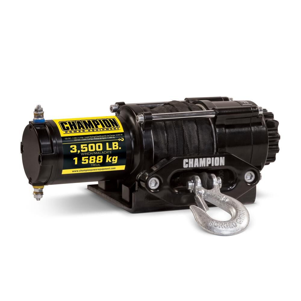 Champion Power Equipment 3500-lb. ATV/UTV Synthetic Rope Winch Kit, large image number 2