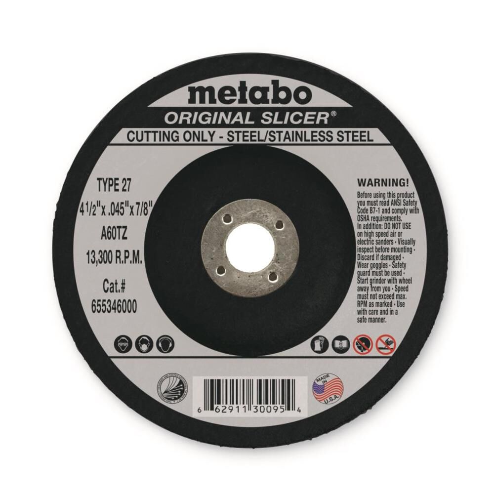 Metabo Aluminum Oxide 4-1/2-in Cutting Wheel 655346000