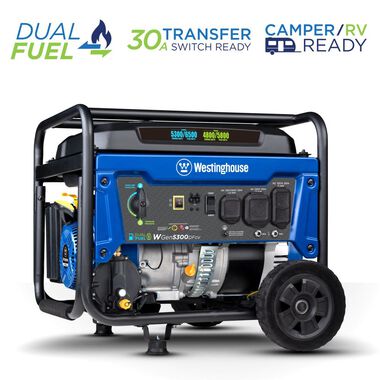 Westinghouse Outdoor Power Dual Fuel Portable Generator with CO Sensor