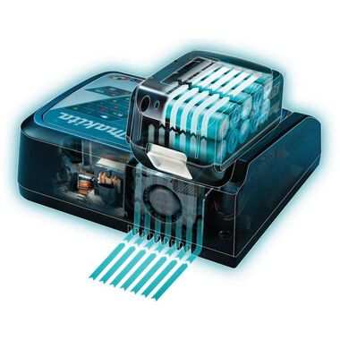 Makita 18V LXT 4.0Ah Lithium-Ion Battery and Rapid Optimum Charger Starter Pack, large image number 4