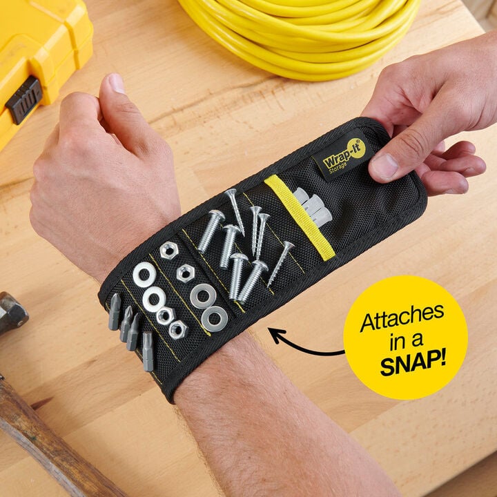 Wrap-It MagSnap Magnetic Wristband, OSFM, Black, large image number 5