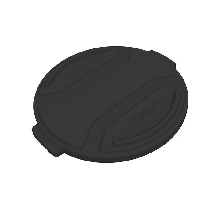Toter 32 Gallon Round Trash Can Lid Black