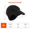 Ergodyne N-Ferno 6807 Black Winter Baseball Cap with Ear Flaps, small