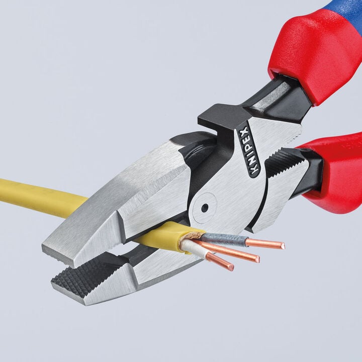 Knipex 9-1/2 Inch Linemans Pliers with Multi-Component Handle, large image number 5