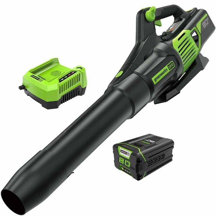Greenworks 80V 730 CFM Leaf Blower with 2.5Ah Battery & Rapid Charger Kit