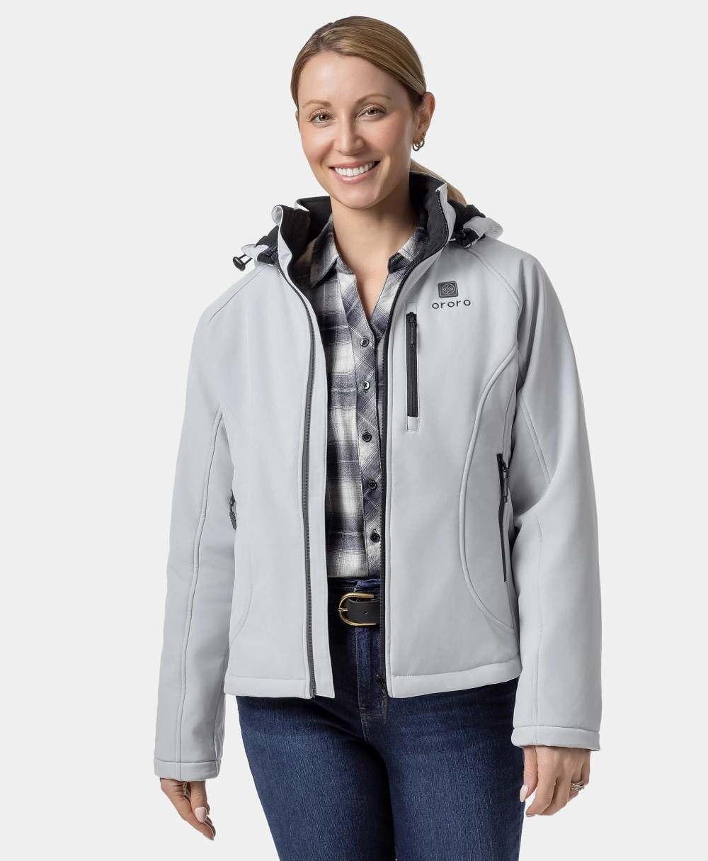 ORORO Women's 4-Zone Classic Heated Jacket Black & Red XS NC - WJC-41-3202-NC-B20M