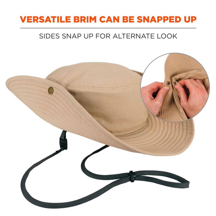 Ergodyne Chill Its 8936 Lightweight Ranger Hat with Mesh Paneling, large image number 4