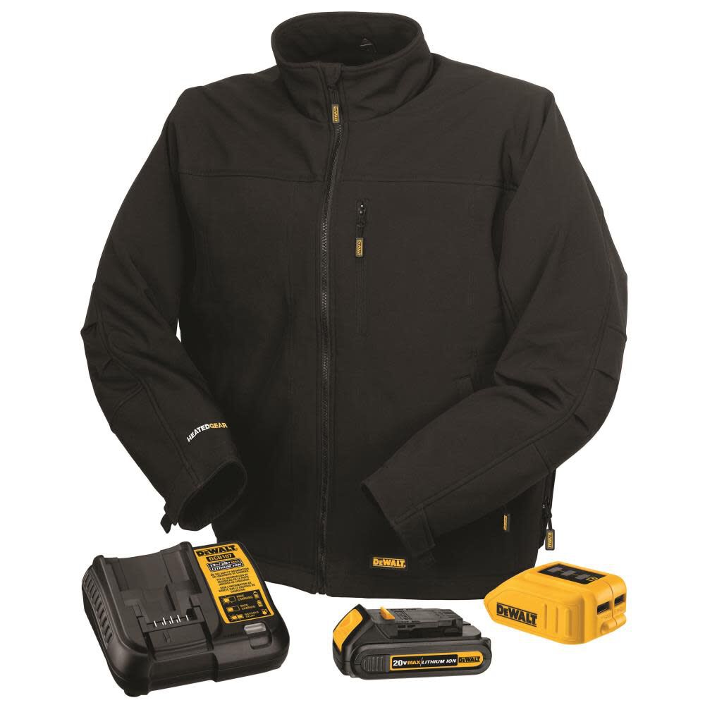 DEWALT Unisex Heated Kit Soft Shell Jacket Black Size 3XL – DCHJ060ABD1-3X