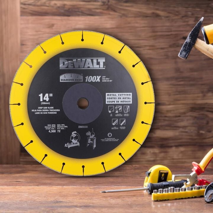 DEWALT 14 Inch Segmented Rim Diamond Edge Chop Saw Blade for Metal, large image number 7