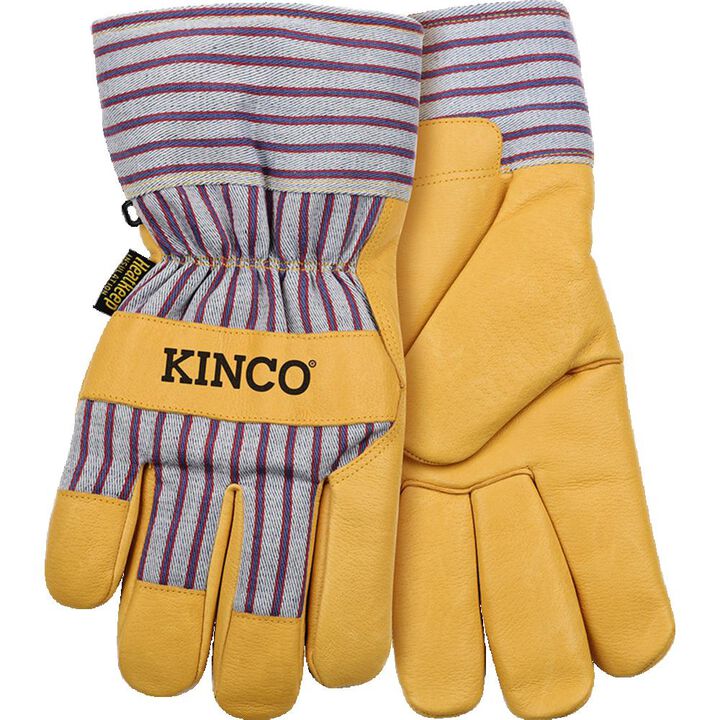 Kinco 1927 Lined Premium Grain Pigskin Palm Gloves with Safety Cuff Medium