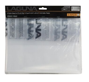 Laguna Tools 5 Pack of 22 Gallon Plastic Reusable HD Filter Bags for Cyclones Dust Collectors