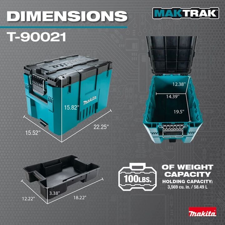 Makita MAKTRAK Extra Large Extension Tool Box, large image number 2