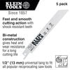 Klein Tools 6 Inch 14 TPI Reciprocating Saw Blades 5 Pieces, small image number 2