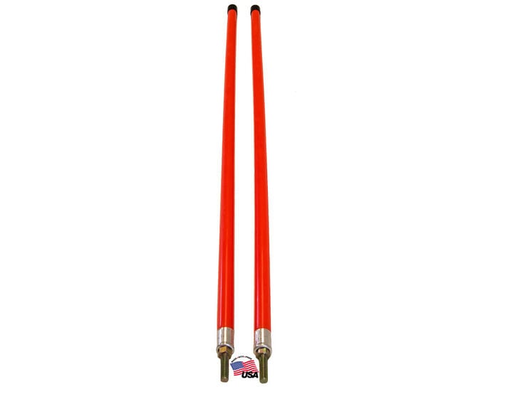 Buyers Products Company 3/4 x 36 Inch Bumper Marker Sight Rods with Hardware Fluorescent Orange