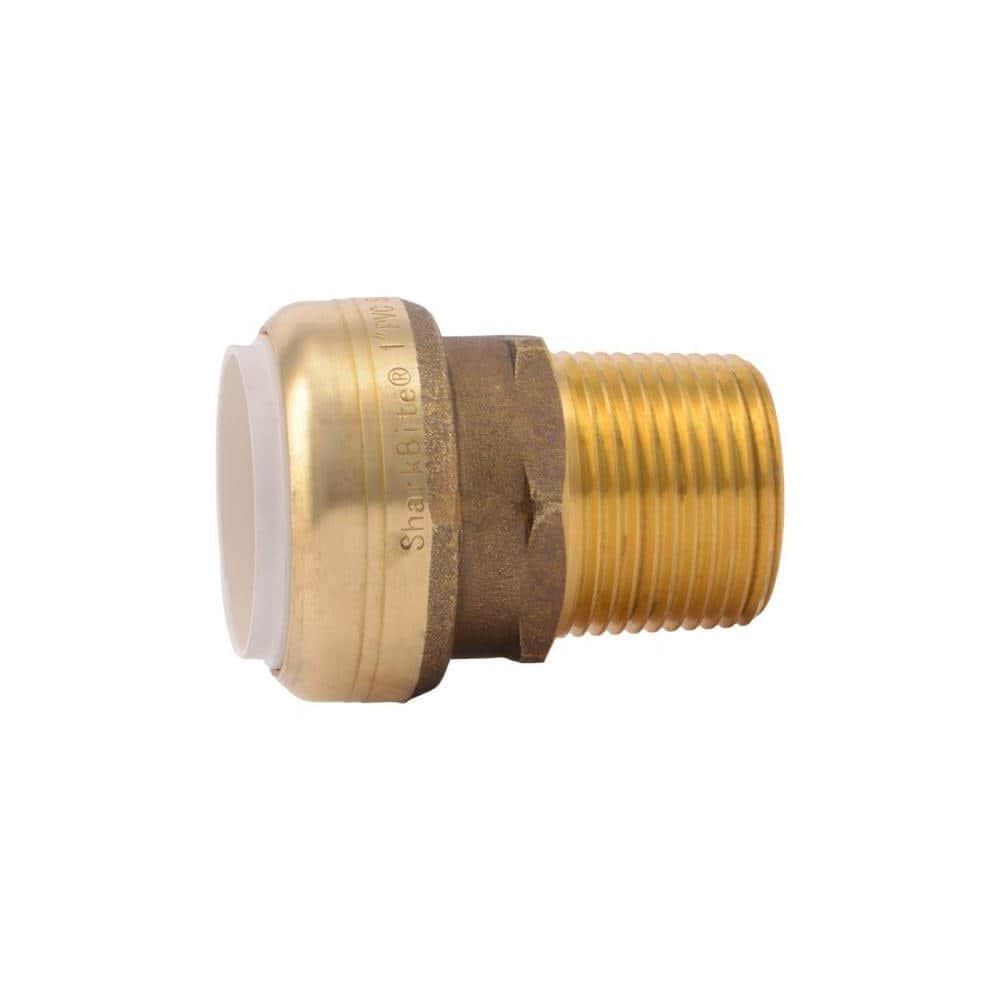Sharkbite 1in PVC x 1in MNPT Brass PVC Male Adapter, large image number 2