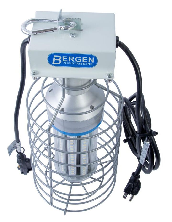 Bergen Industries 60 watt High Bay LED luminaire Temporary Plug-in Work Light Fixture 7500 lm 5000K Snap Lock Hook and Wire Guard, large image number 1