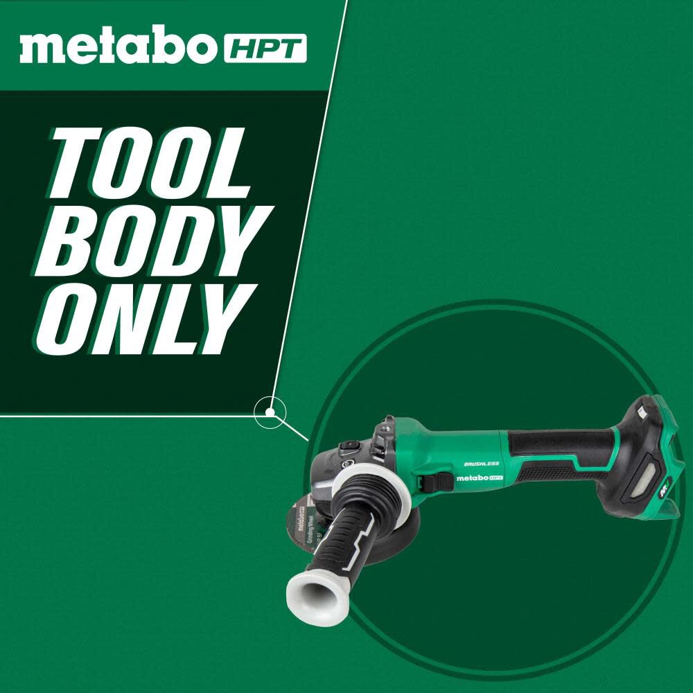 Metabo HPT Promotional 36V MultiVolt 4-1/2" Variable Speed Paddle Switch Angle Grinder (Bare Tool), large image number 2