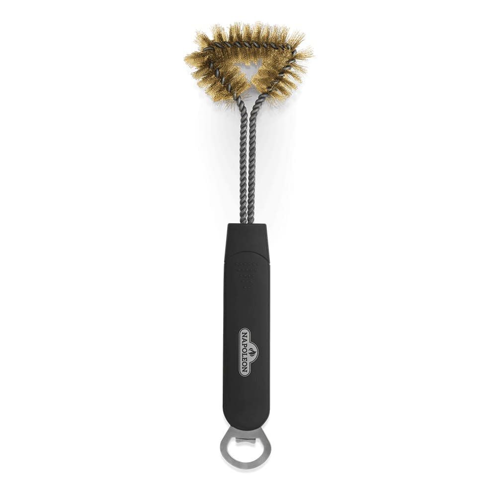 Napoleon Three Sided Brass Grill Brush with Bottle Opener – 62012