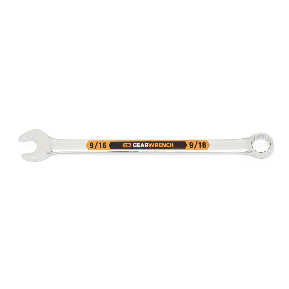 GEARWRENCH 9/16 Inch 12 Point Hi-Viz Long Pattern Combination Wrench, large image number 1