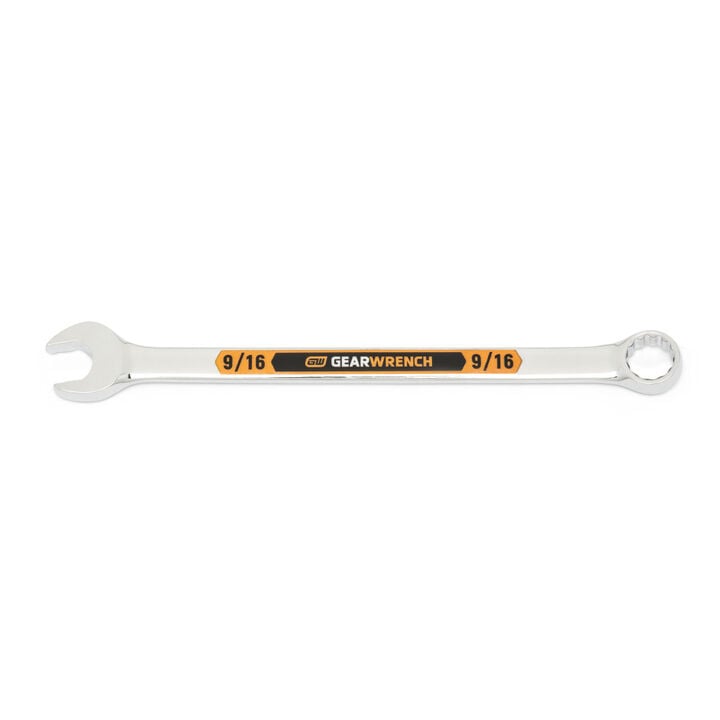 GEARWRENCH 9/16 Inch 12 Point Hi-Viz Long Pattern Combination Wrench, large image number 0