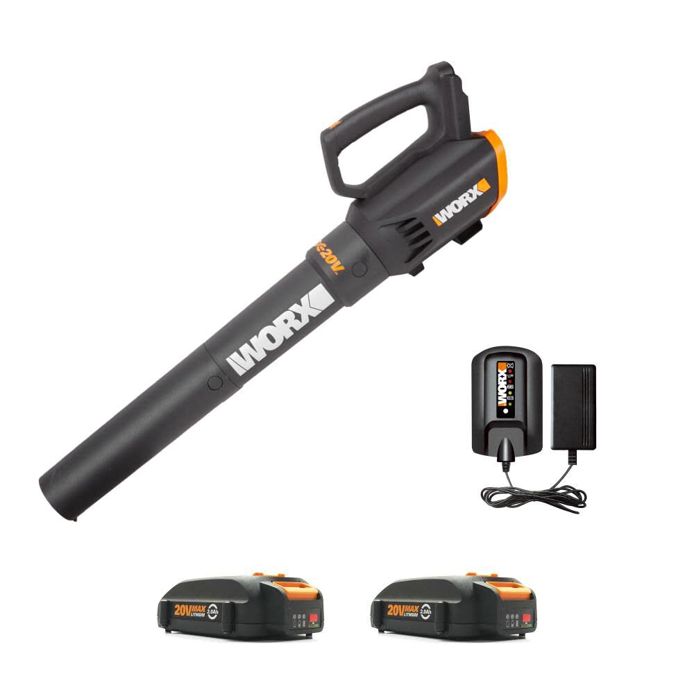 Worx 20V 2-Speed Leaf Blower Cordless with Battery and Charger, Blowers for  Lawn Care with Turbine Fan, Compact Lightweight Cordless Leaf Blower, WG547  – Battery & Charger Included