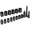 Milton 1/2 Inch Drive Shallow 6-Point Impact Socket Set 3/8 Inch-1-1/8 Inch SAE Steel Coated Black Oxide Finish with Universal Joint & Extension Bars 17 Piece, small image number 4