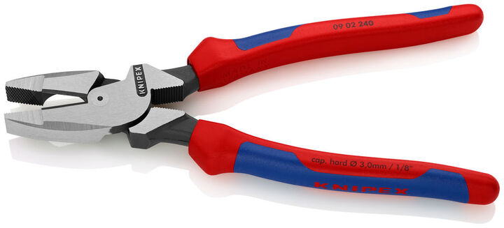 Knipex 9-1/2 Inch Linemans Pliers with Multi-Component Handle, large image number 1
