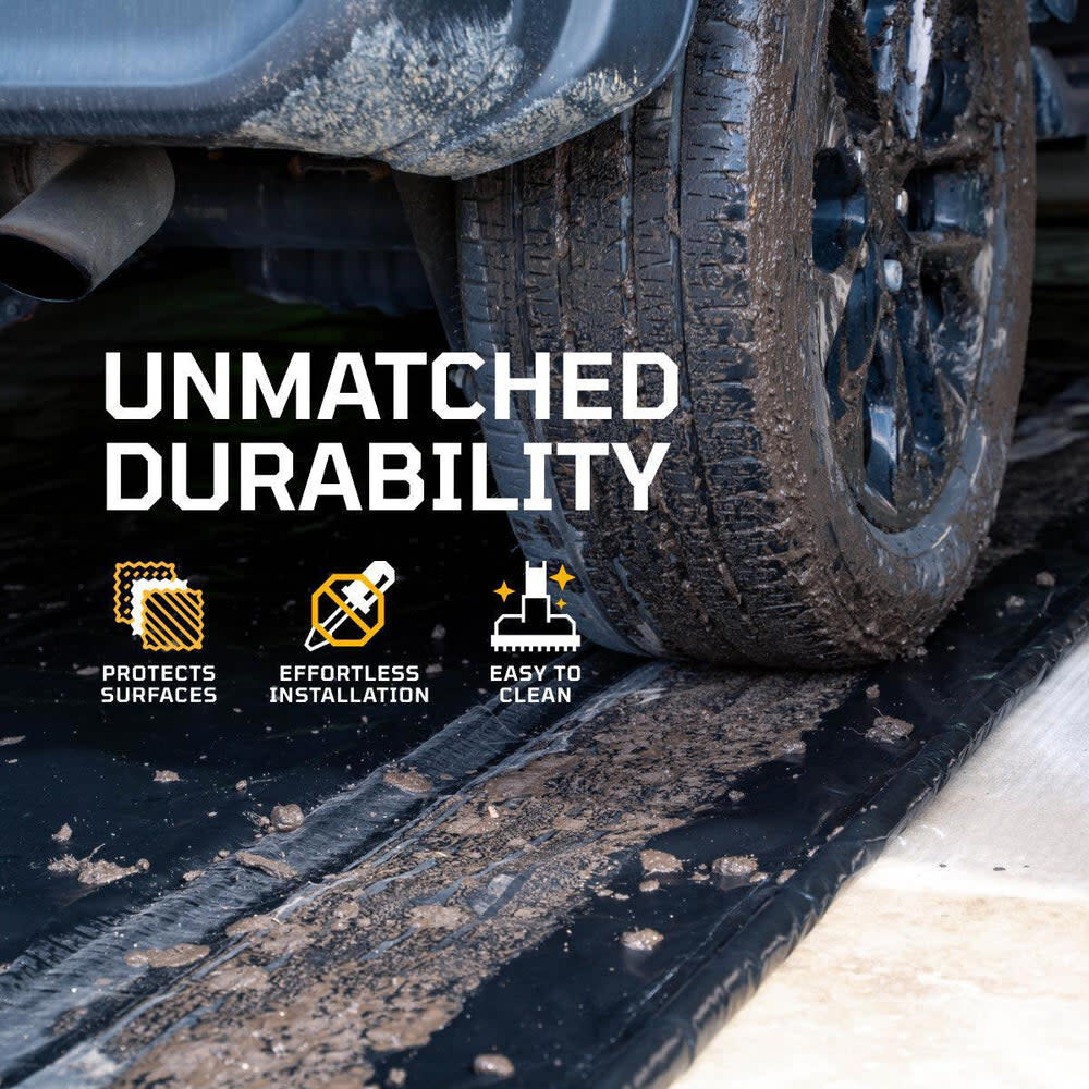 Auto Floor Guard 7 Ft 9 Inch x 16 Ft PVC Garage Containment Mat Black , large image number 3