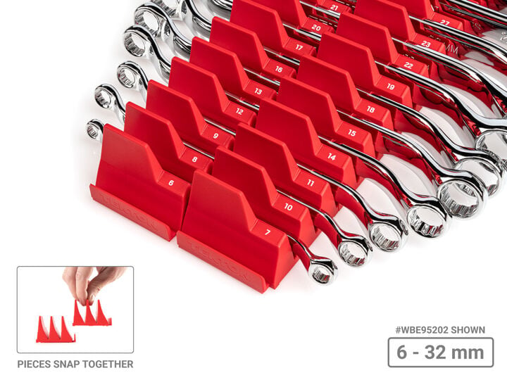 Tekton 45-Deg Offset Box End Wrench Set, Organizers, 11 Pieces (6-32 mm), large image number 3