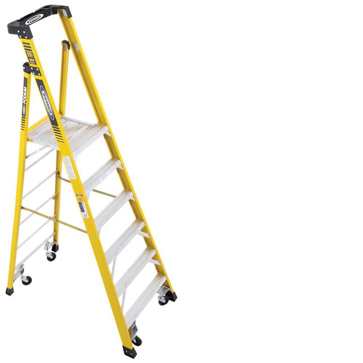 Werner Podium 6-ft Fiberglass 375-lb Type IAA Platform Ladder